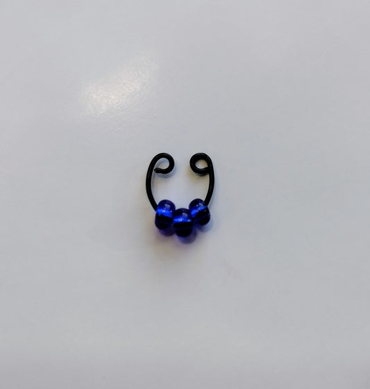 Beaded faux septum ring