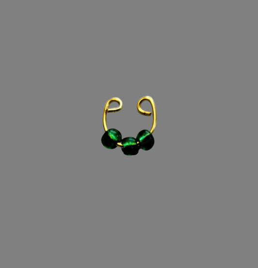 Beaded faux septum ring